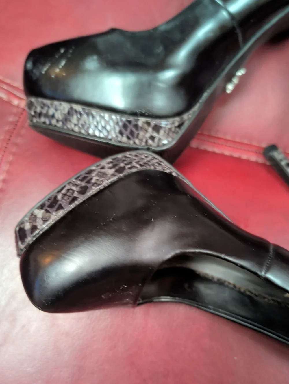 Simply Vera Vera Wang Black Patent Platform Stiletto Pumps 5